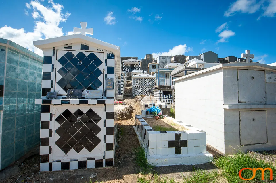 Morne-à-l’Eau Cemetery: Black-and-White Tiled Tombs
