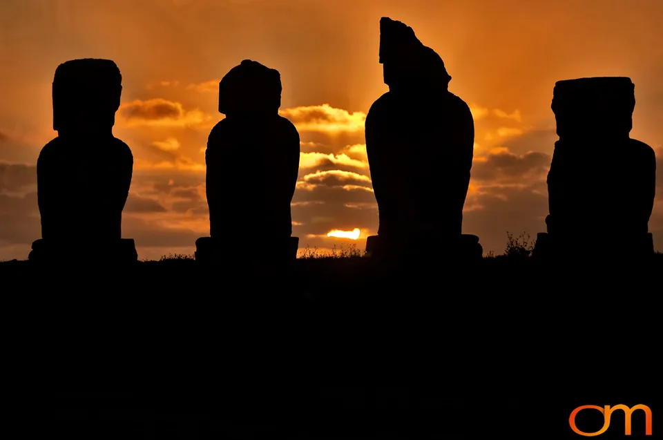 Moai at Sunset