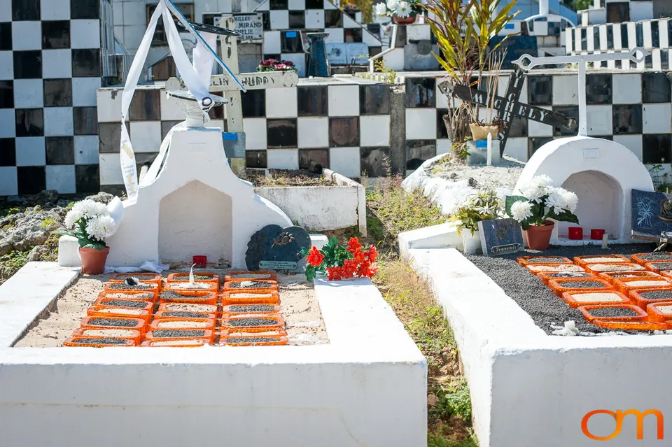 Morne-à-l’Eau Cemetery: Black-and-White Tiled Tombs