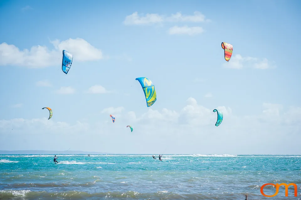 Kiteboarding in Sainte-Anne, Guadeloupe