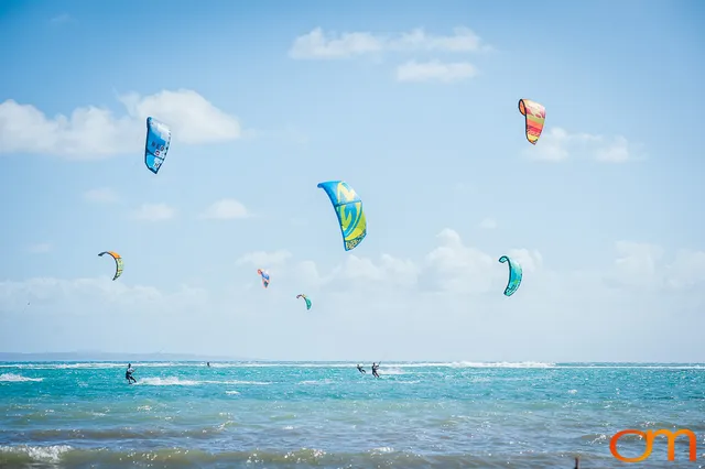 Kiteboarding in Sainte-Anne, Guadeloupe