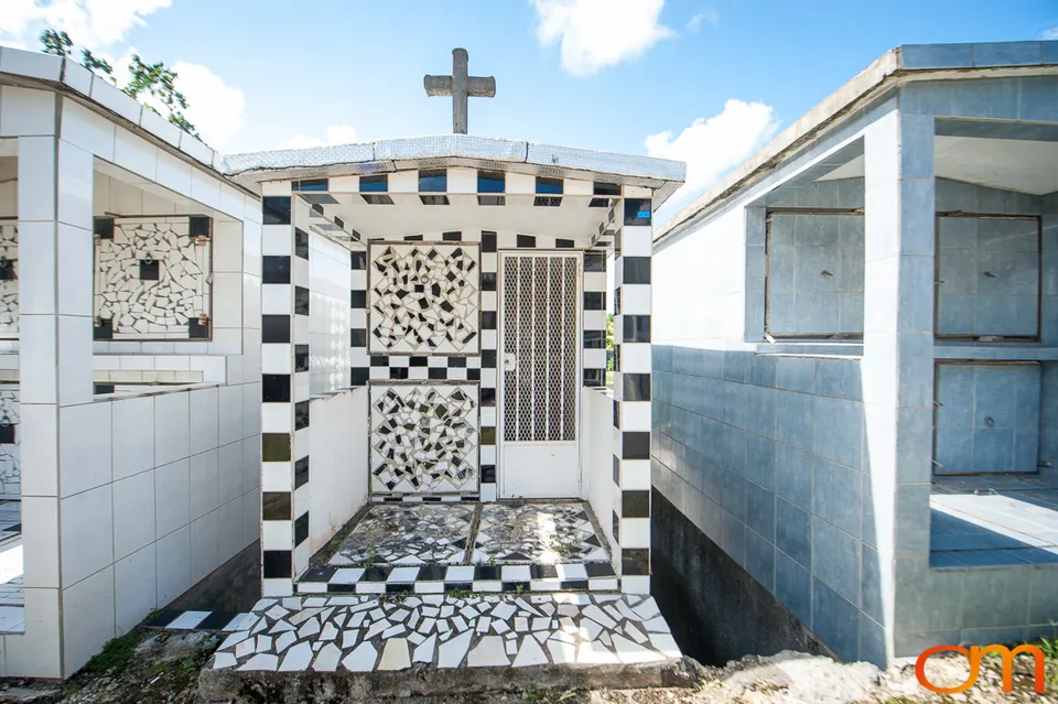 Morne-à-l’Eau Cemetery: Black-and-White Tiled Tombs