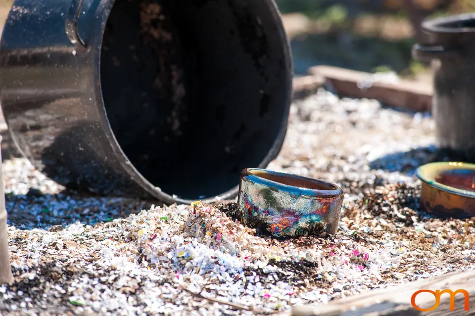 Western Raku Pottery Firing