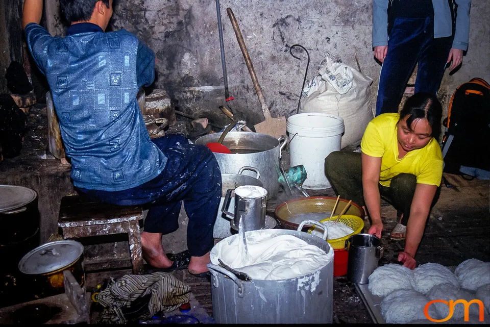 Making Fresh Rice Noodles in Vietnam