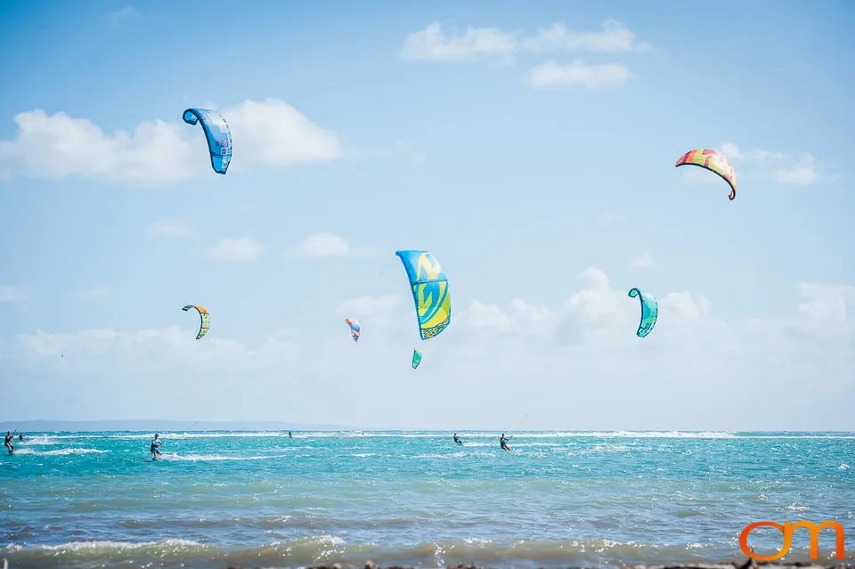 Kiteboarding in Sainte-Anne, Guadeloupe