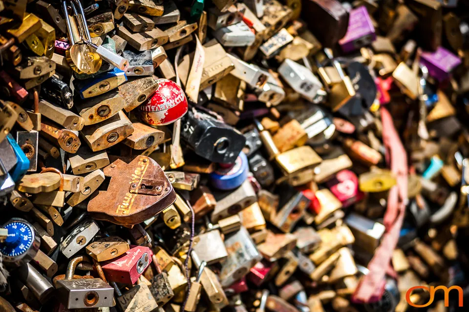 Love Locks on Paris Bridges