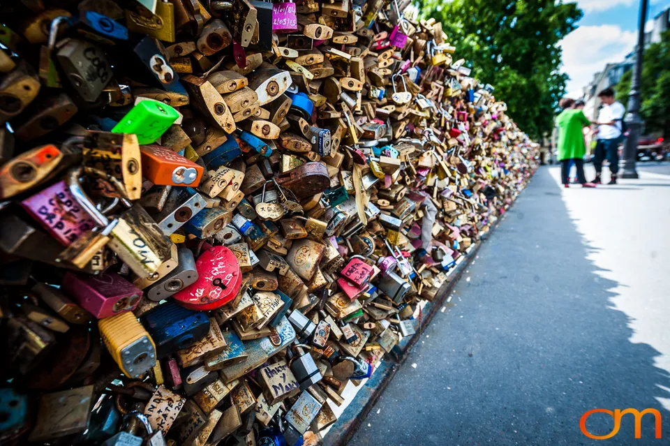 Love Locks on Paris Bridges