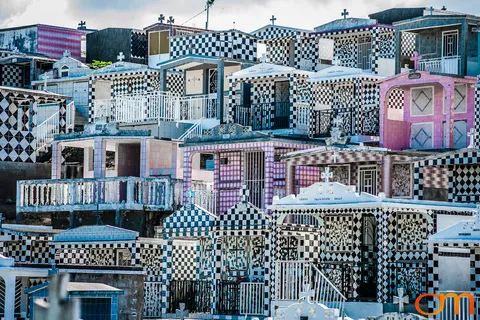 Morne-à-l’Eau Cemetery: Black-and-White Tiled Tombs