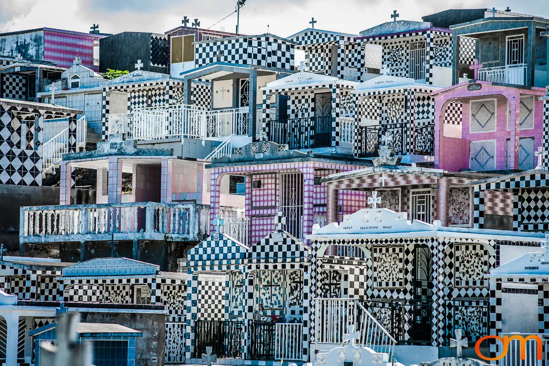 Morne-à-l’Eau Cemetery: Black-and-White Tiled Tombs