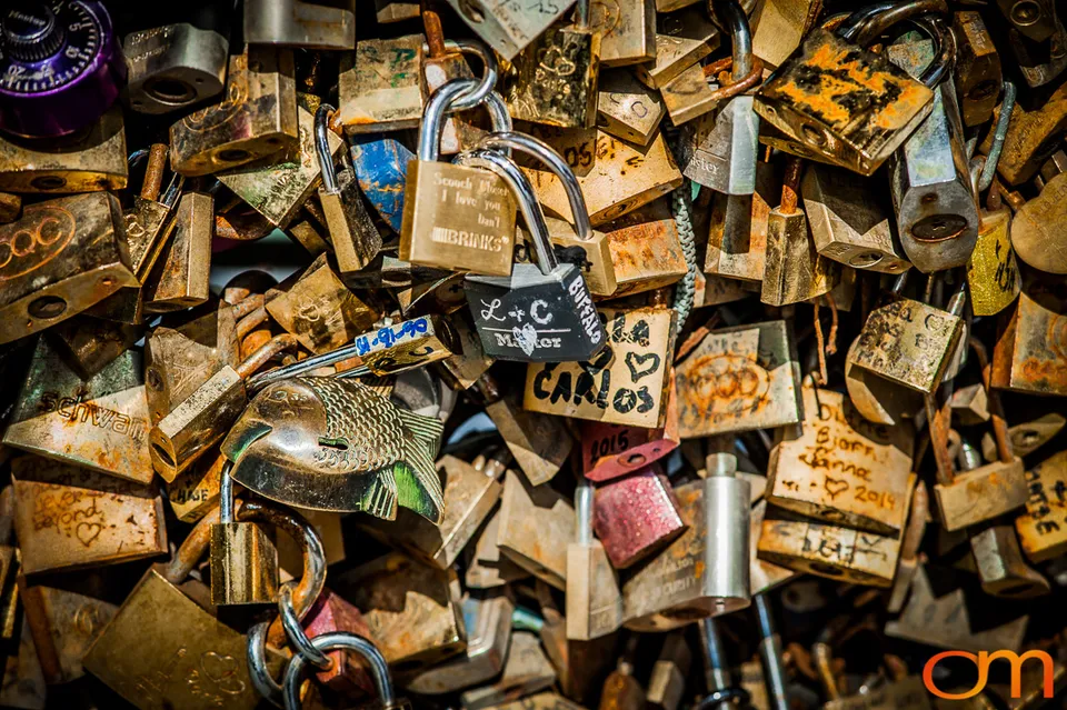 Love Locks on Paris Bridges