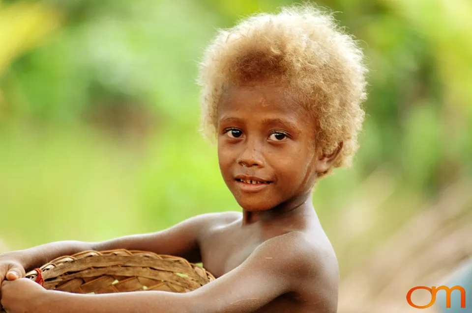 Blond Hair in the Solomon Islands