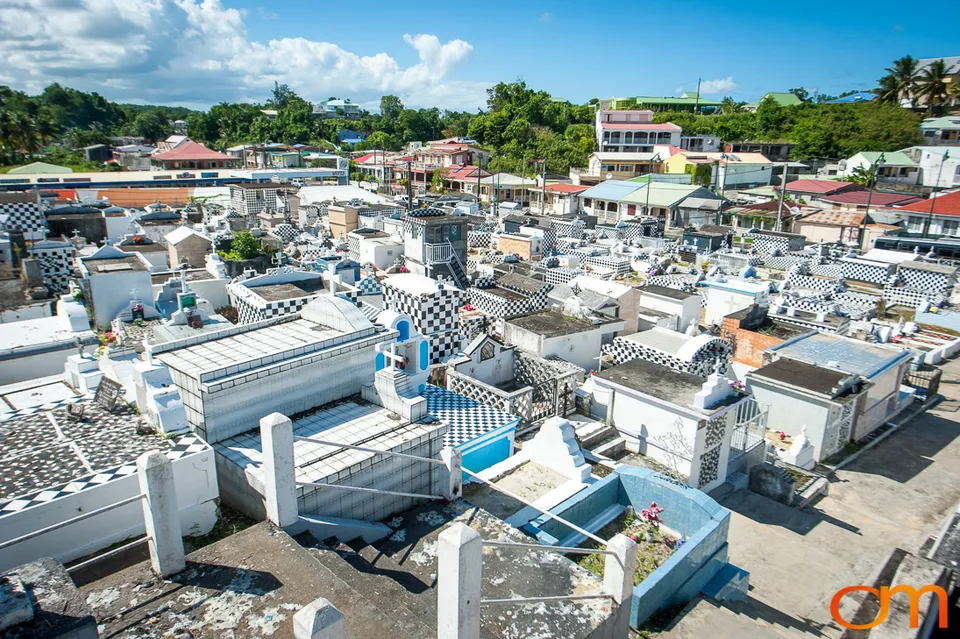 Morne-à-l’Eau Cemetery: Black-and-White Tiled Tombs