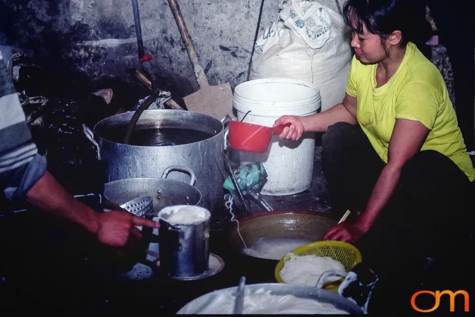 Making Fresh Rice Noodles in Vietnam