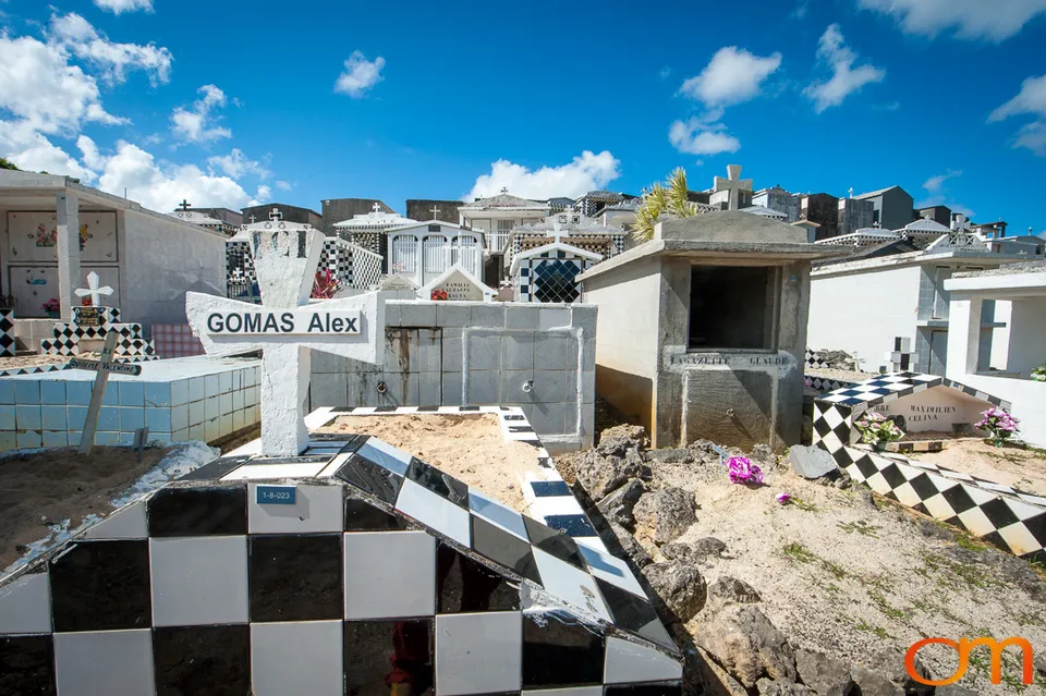 Morne-à-l’Eau Cemetery: Black-and-White Tiled Tombs