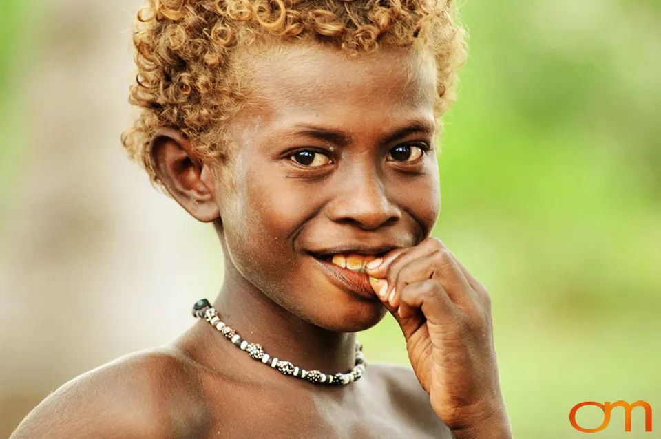 Blond Hair in the Solomon Islands