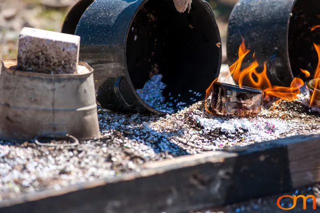 Western Raku Pottery Firing