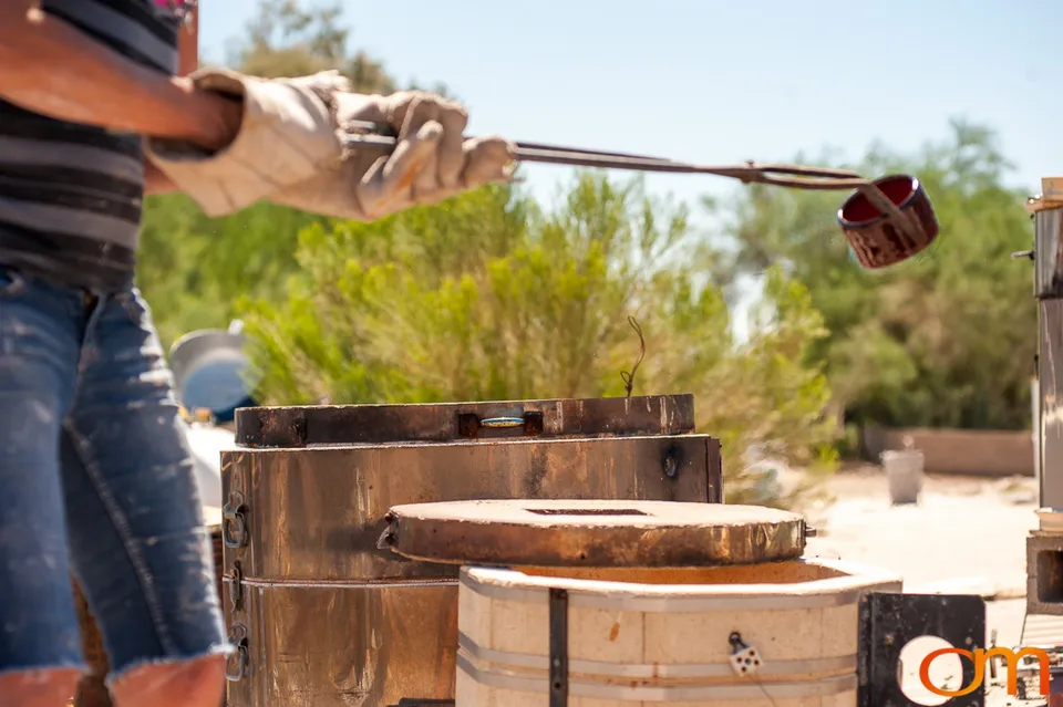 Western Raku Pottery Firing