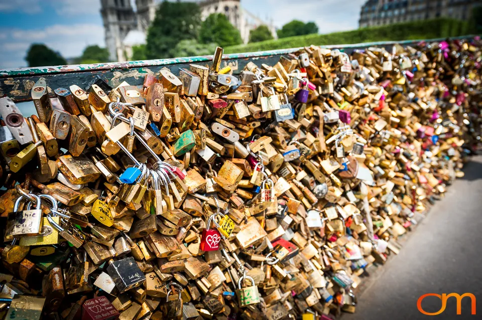 Love Locks on Paris Bridges