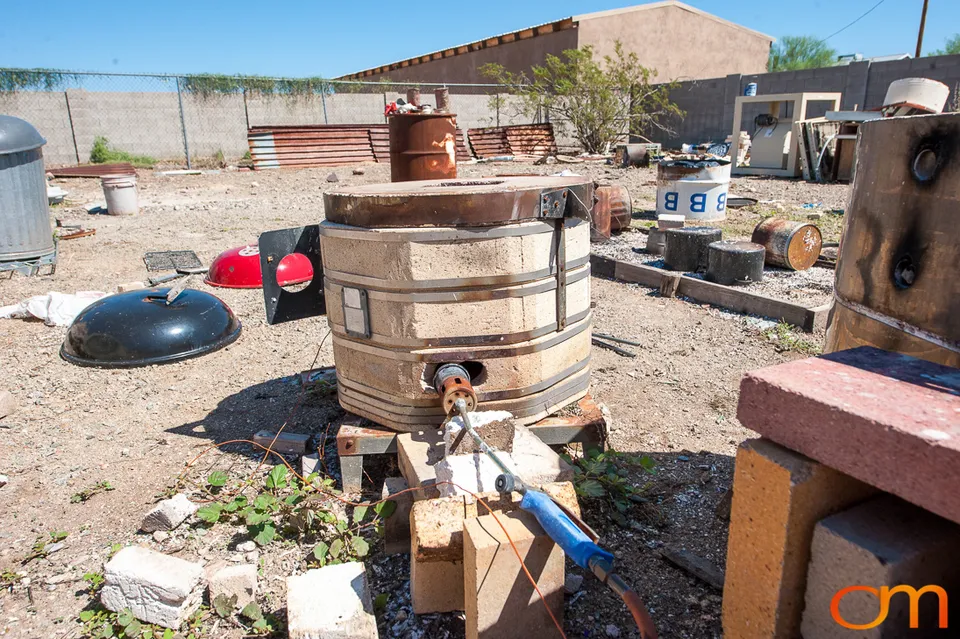 Western Raku Pottery Firing