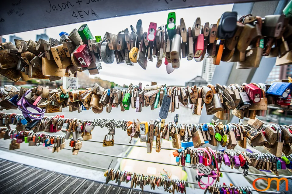 Love Locks on Melbourne’s Evan Walker Bridge
