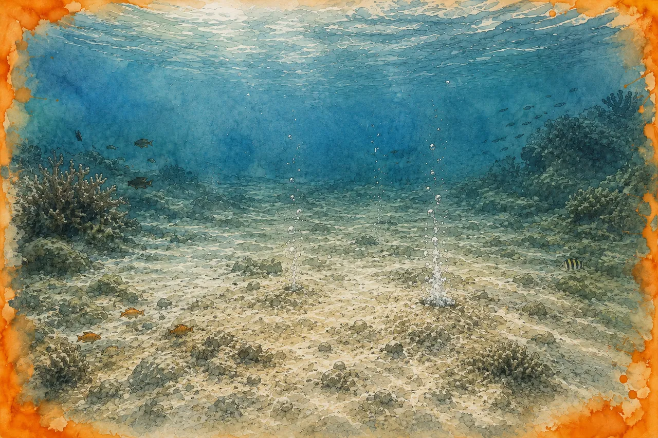 Bubbling Vents on the Sea Floor