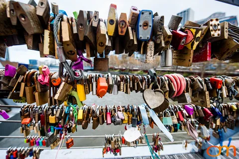 Love Locks on Melbourne’s Evan Walker Bridge