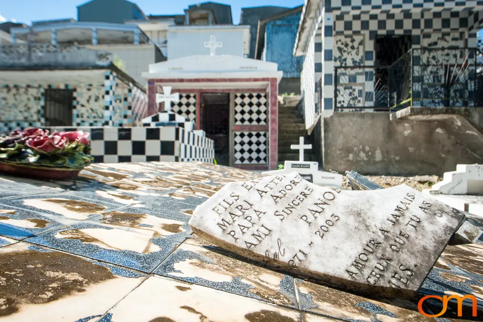 Morne-à-l’Eau Cemetery: Black-and-White Tiled Tombs