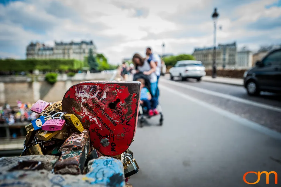 Love Locks on Paris Bridges