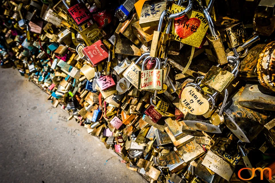 Love Locks on Paris Bridges