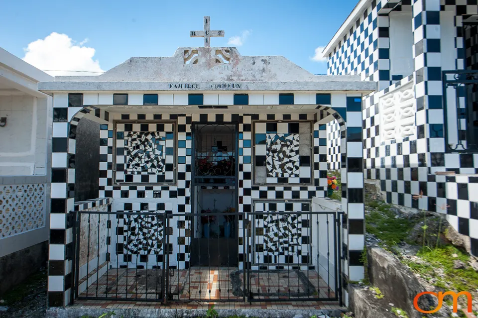 Morne-à-l’Eau Cemetery: Black-and-White Tiled Tombs