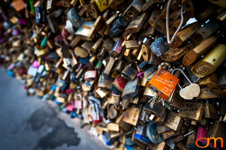 Love Locks on Paris Bridges